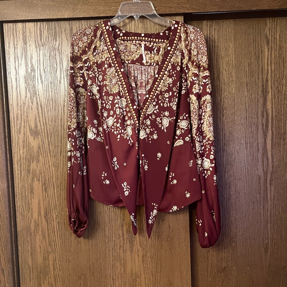 Free People Floral Blouse